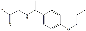 methyl 2-{[1-(4-propoxyphenyl)ethyl]amino}acetate Struktur