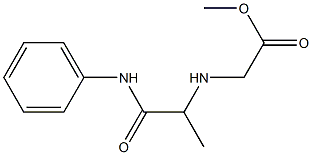 methyl 2-{[1-(phenylcarbamoyl)ethyl]amino}acetate Struktur