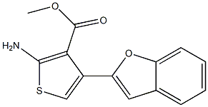 methyl 2-amino-4-(1-benzofuran-2-yl)thiophene-3-carboxylate Struktur