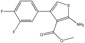 methyl 2-amino-4-(3,4-difluorophenyl)thiophene-3-carboxylate Struktur