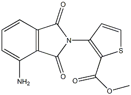 methyl 3-(4-amino-1,3-dioxo-2,3-dihydro-1H-isoindol-2-yl)thiophene-2-carboxylate Struktur