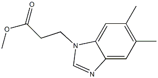 methyl 3-(5,6-dimethyl-1H-1,3-benzodiazol-1-yl)propanoate Struktur