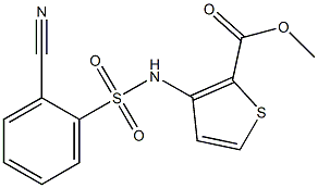 methyl 3-[(2-cyanobenzene)sulfonamido]thiophene-2-carboxylate Struktur