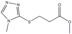 methyl 3-[(4-methyl-4H-1,2,4-triazol-3-yl)sulfanyl]propanoate Struktur