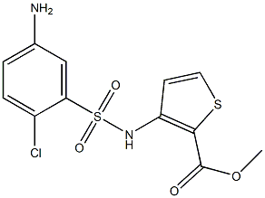 methyl 3-[(5-amino-2-chlorobenzene)sulfonamido]thiophene-2-carboxylate Struktur