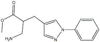 methyl 3-amino-2-[(1-phenyl-1H-pyrazol-4-yl)methyl]propanoate Struktur