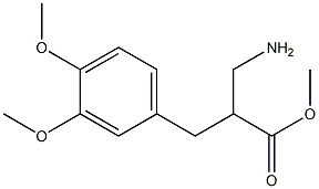 methyl 3-amino-2-[(3,4-dimethoxyphenyl)methyl]propanoate Struktur