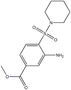 methyl 3-amino-4-(piperidine-1-sulfonyl)benzoate Struktur