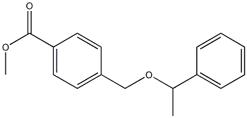 methyl 4-[(1-phenylethoxy)methyl]benzoate Struktur