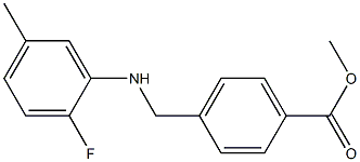 methyl 4-{[(2-fluoro-5-methylphenyl)amino]methyl}benzoate Struktur