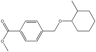 methyl 4-{[(2-methylcyclohexyl)oxy]methyl}benzoate Struktur