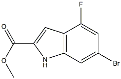 methyl 6-bromo-4-fluoro-1H-indole-2-carboxylate Struktur