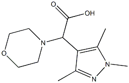 morpholin-4-yl(1,3,5-trimethyl-1H-pyrazol-4-yl)acetic acid Struktur