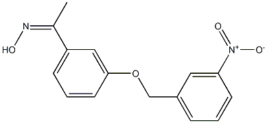 N-(1-{3-[(3-nitrophenyl)methoxy]phenyl}ethylidene)hydroxylamine Struktur