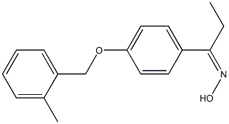 N-(1-{4-[(2-methylphenyl)methoxy]phenyl}propylidene)hydroxylamine Struktur