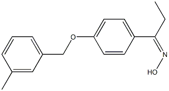 N-(1-{4-[(3-methylphenyl)methoxy]phenyl}propylidene)hydroxylamine Struktur