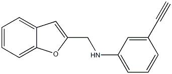 N-(1-benzofuran-2-ylmethyl)-3-ethynylaniline Struktur