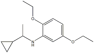 N-(1-cyclopropylethyl)-2,5-diethoxyaniline Struktur