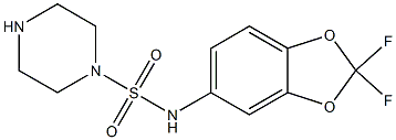 N-(2,2-difluoro-2H-1,3-benzodioxol-5-yl)piperazine-1-sulfonamide Struktur