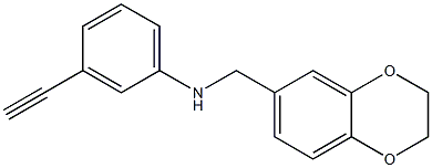 N-(2,3-dihydro-1,4-benzodioxin-6-ylmethyl)-3-ethynylaniline Struktur