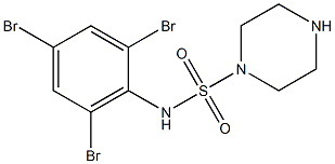 N-(2,4,6-tribromophenyl)piperazine-1-sulfonamide Struktur