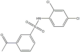 N-(2,4-dichlorophenyl)-3-acetylbenzene-1-sulfonamide Struktur