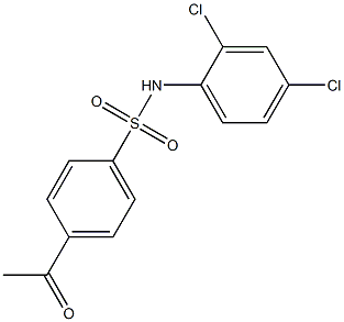 N-(2,4-dichlorophenyl)-4-acetylbenzene-1-sulfonamide Struktur