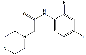 N-(2,4-difluorophenyl)-2-(piperazin-1-yl)acetamide Struktur