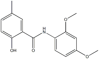 N-(2,4-dimethoxyphenyl)-2-hydroxy-5-methylbenzamide Struktur