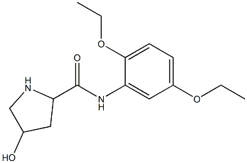 N-(2,5-diethoxyphenyl)-4-hydroxypyrrolidine-2-carboxamide Struktur