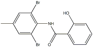 N-(2,6-dibromo-4-methylphenyl)-2-hydroxybenzamide Struktur