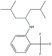 N-(2,6-dimethylheptan-4-yl)-2-(trifluoromethyl)aniline Struktur