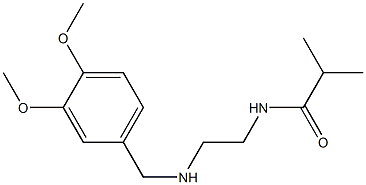 N-(2-{[(3,4-dimethoxyphenyl)methyl]amino}ethyl)-2-methylpropanamide Struktur