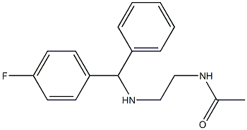 N-(2-{[(4-fluorophenyl)(phenyl)methyl]amino}ethyl)acetamide Struktur