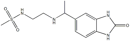 N-(2-{[1-(2-oxo-2,3-dihydro-1H-1,3-benzodiazol-5-yl)ethyl]amino}ethyl)methanesulfonamide Struktur