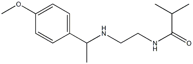 N-(2-{[1-(4-methoxyphenyl)ethyl]amino}ethyl)-2-methylpropanamide Struktur