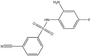 N-(2-amino-4-fluorophenyl)-3-cyanobenzene-1-sulfonamide Struktur