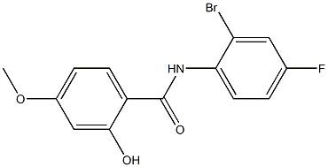 N-(2-bromo-4-fluorophenyl)-2-hydroxy-4-methoxybenzamide Struktur