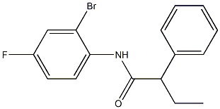 N-(2-bromo-4-fluorophenyl)-2-phenylbutanamide Struktur