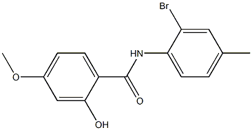 N-(2-bromo-4-methylphenyl)-2-hydroxy-4-methoxybenzamide Struktur