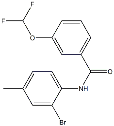 N-(2-bromo-4-methylphenyl)-3-(difluoromethoxy)benzamide Struktur