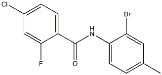 N-(2-bromo-4-methylphenyl)-4-chloro-2-fluorobenzamide Struktur