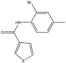 N-(2-bromo-4-methylphenyl)thiophene-3-carboxamide Struktur