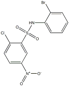 N-(2-bromophenyl)-2-chloro-5-nitrobenzene-1-sulfonamide Struktur