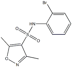 N-(2-bromophenyl)-3,5-dimethyl-1,2-oxazole-4-sulfonamide Struktur