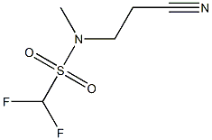 N-(2-cyanoethyl)-1,1-difluoro-N-methylmethanesulfonamide Struktur