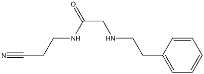 N-(2-cyanoethyl)-2-[(2-phenylethyl)amino]acetamide Struktur