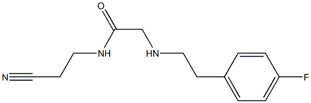 N-(2-cyanoethyl)-2-{[2-(4-fluorophenyl)ethyl]amino}acetamide Struktur