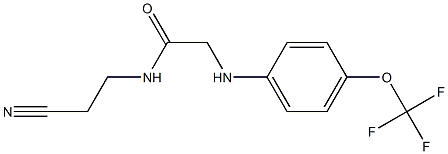 N-(2-cyanoethyl)-2-{[4-(trifluoromethoxy)phenyl]amino}acetamide Struktur