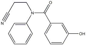 N-(2-cyanoethyl)-3-hydroxy-N-phenylbenzamide Struktur